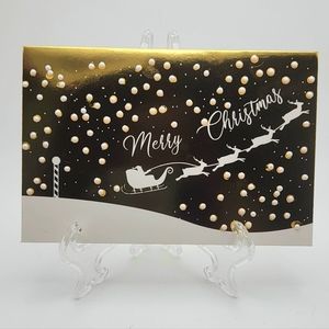 Merry Christmas Gold and White Small Card